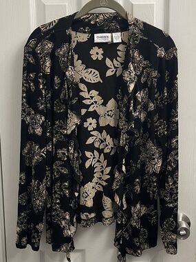 CHICOS Travelers Drape Cardigan Jacket